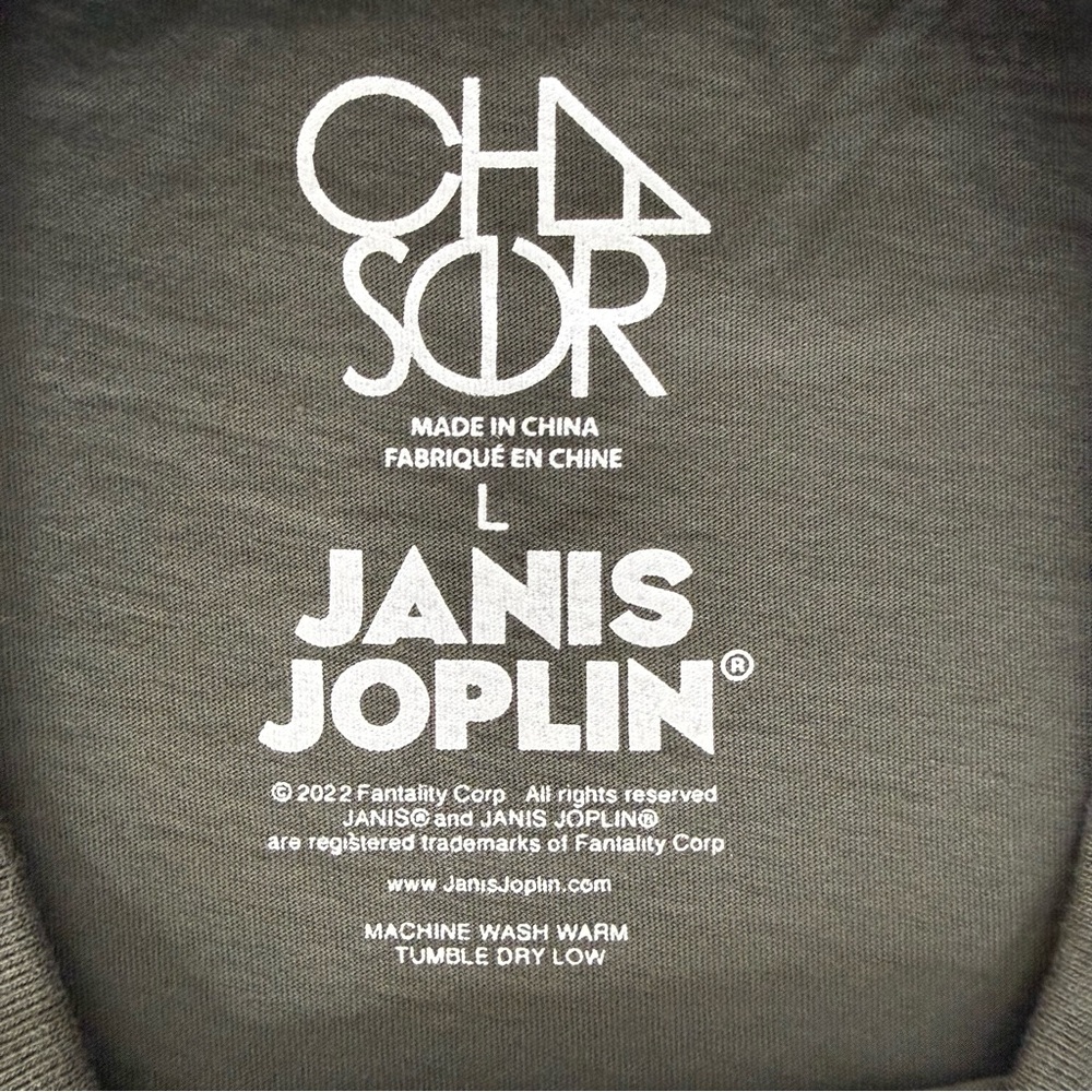 CHASER JANIS JOPLIN BOXY BAND TEE SIZE LARGE - Picture 4 of 9